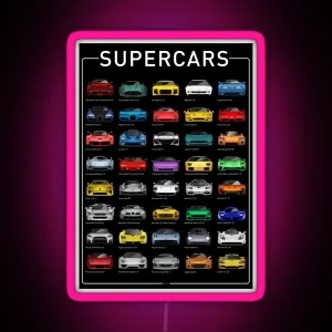 Super Cars B RGB Neon Sign