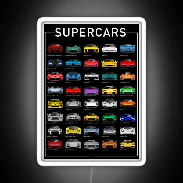 Super Cars B RGB Neon Sign