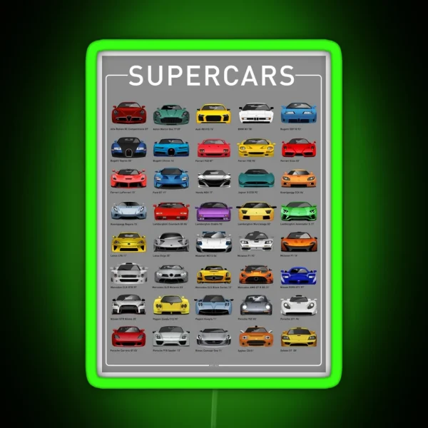 Super Cars RGB Neon Sign