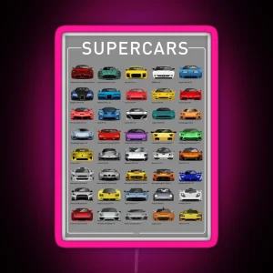 Super Cars RGB Neon Sign