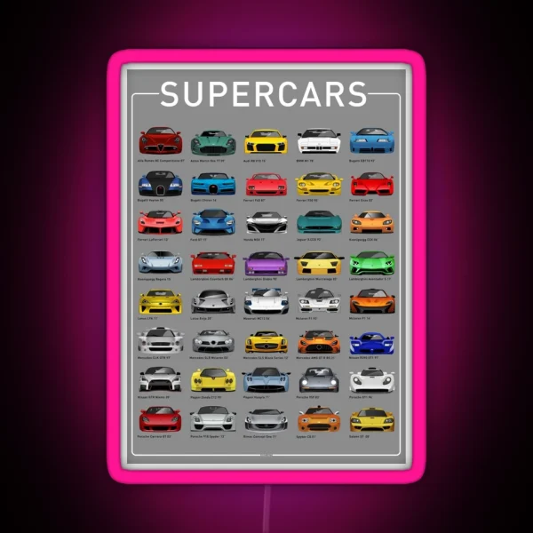 Super Cars RGB Neon Sign