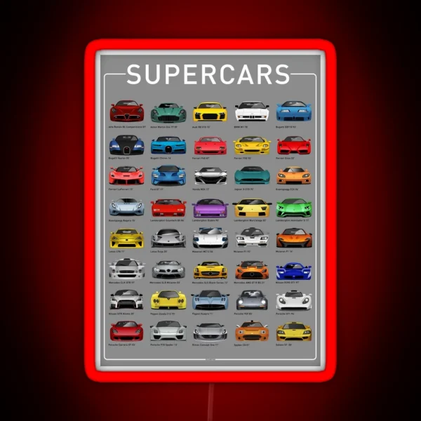 Super Cars RGB Neon Sign
