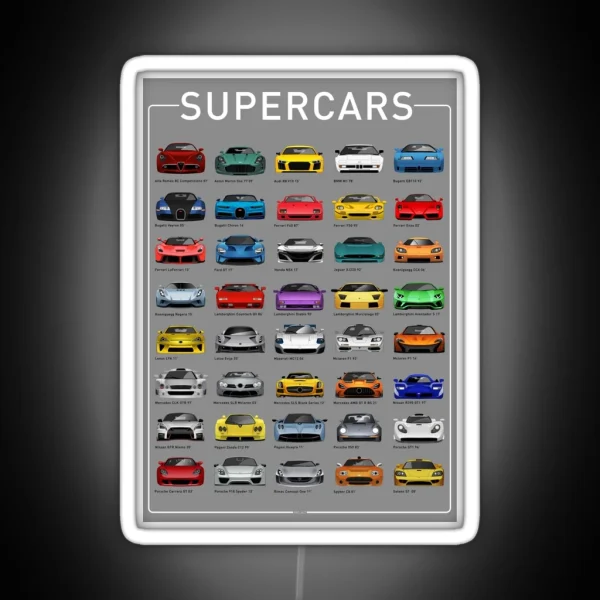 Super Cars RGB Neon Sign