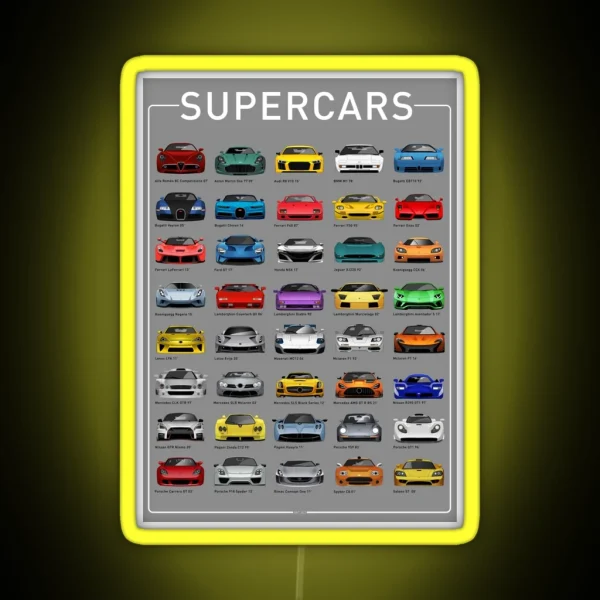 Super Cars RGB Neon Sign