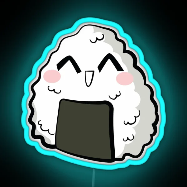 Super Cute Onigiri RGB Neon Sign
