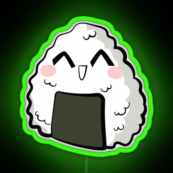 Super Cute Onigiri RGB Neon Sign