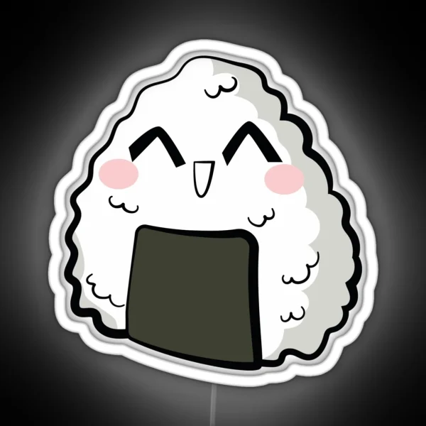 Super Cute Onigiri RGB Neon Sign
