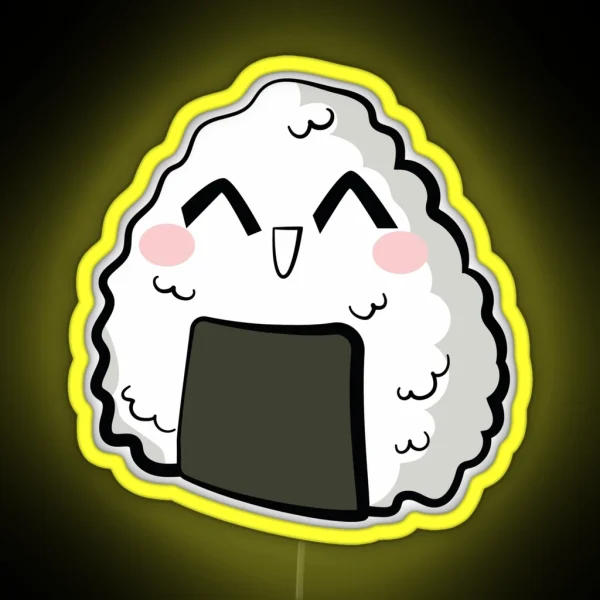 Super Cute Onigiri RGB Neon Sign