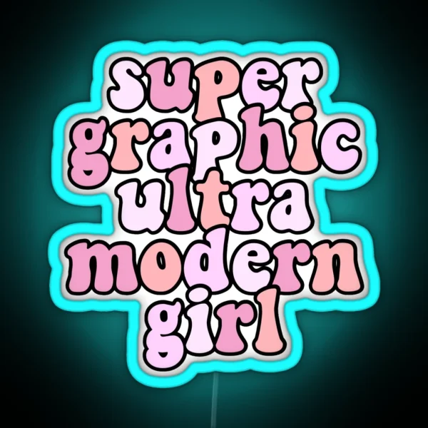Super Graphic Ultra Modern Girl Led RGB Neon Sign