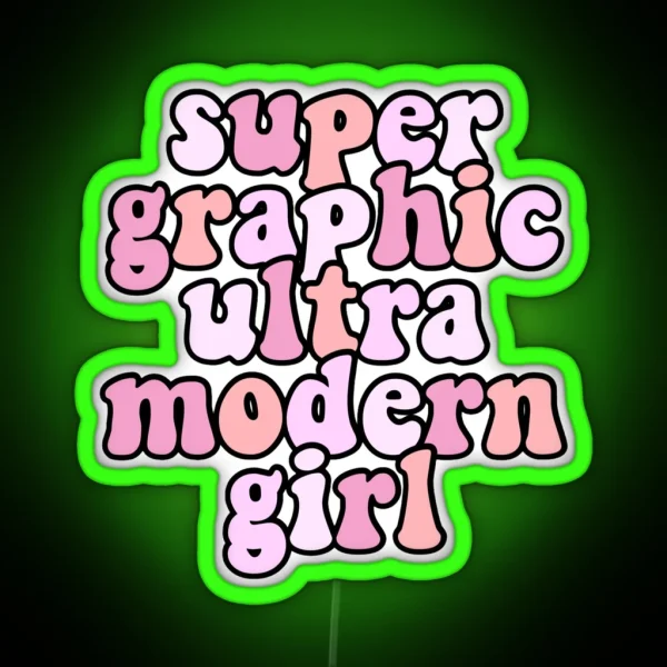 Super Graphic Ultra Modern Girl Led RGB Neon Sign