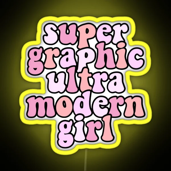 Super Graphic Ultra Modern Girl Led RGB Neon Sign
