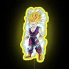 Gohan as Super Saiyan 2 with a neon-lit yellow background