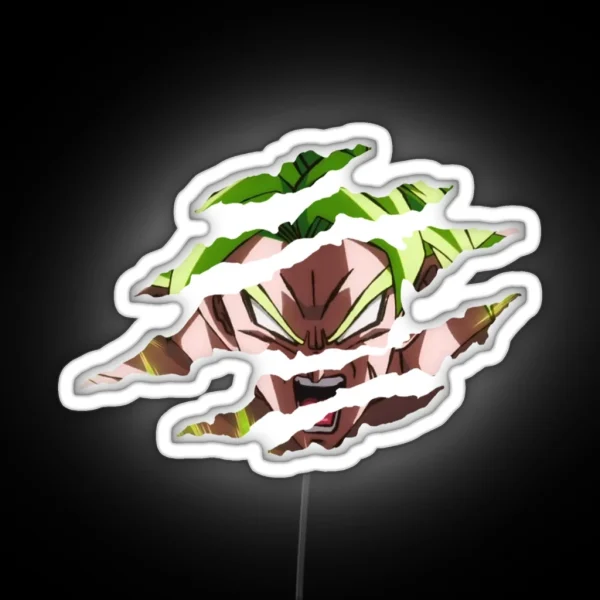 Super Saiyan Broly Claw Marks RGB Neon Sign