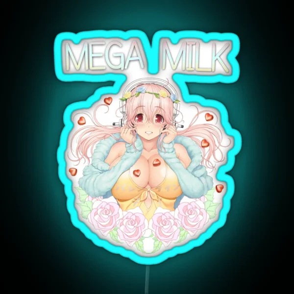 Super Sonico Mega Milk Led RGB Neon Sign
