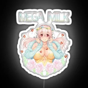 Super Sonico Mega Milk Led RGB Neon Sign