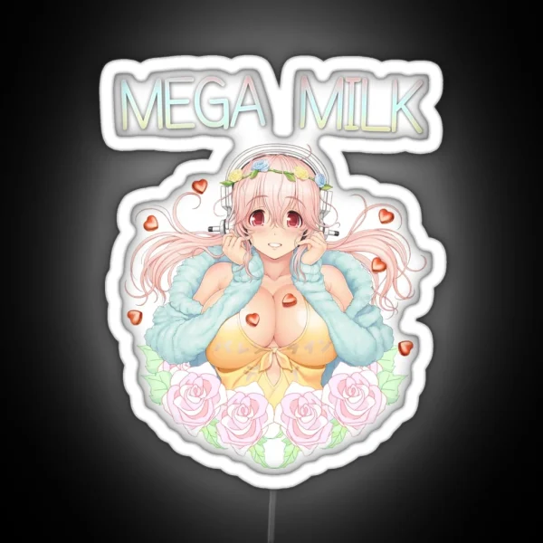 Super Sonico Mega Milk Led RGB Neon Sign