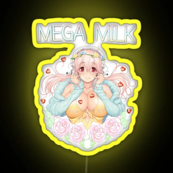 Super Sonico Mega Milk Led RGB Neon Sign