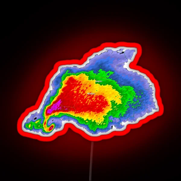 Supercell Radar Hook Echo 1 RGB Neon Sign