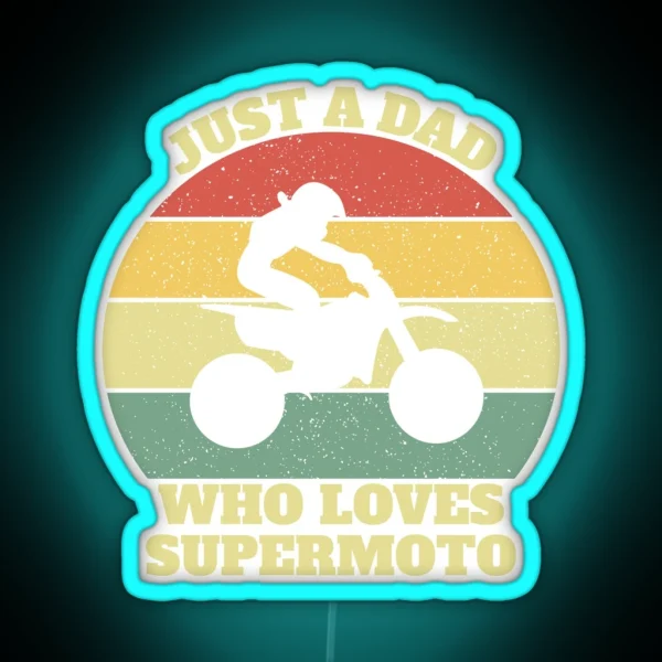 Supermoto Dad RGB Neon Sign