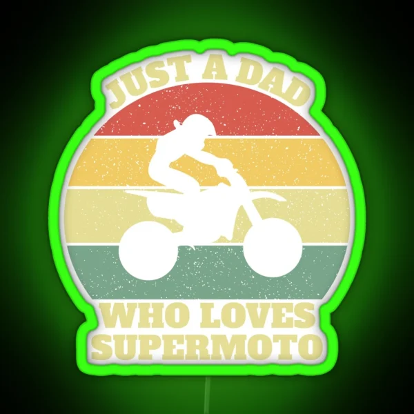 Supermoto Dad RGB Neon Sign