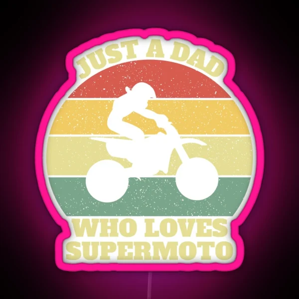 Supermoto Dad RGB Neon Sign