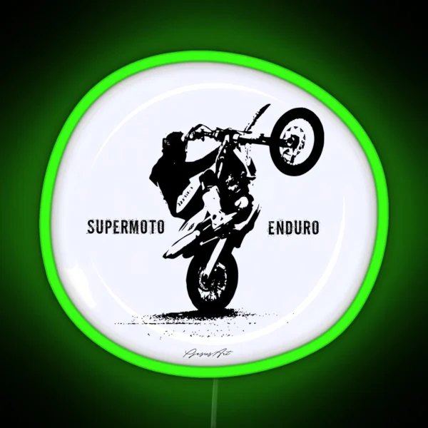 Supermoto Enduro RGB Neon Sign
