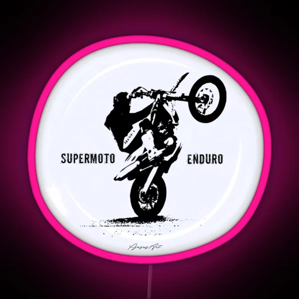 Supermoto Enduro RGB Neon Sign