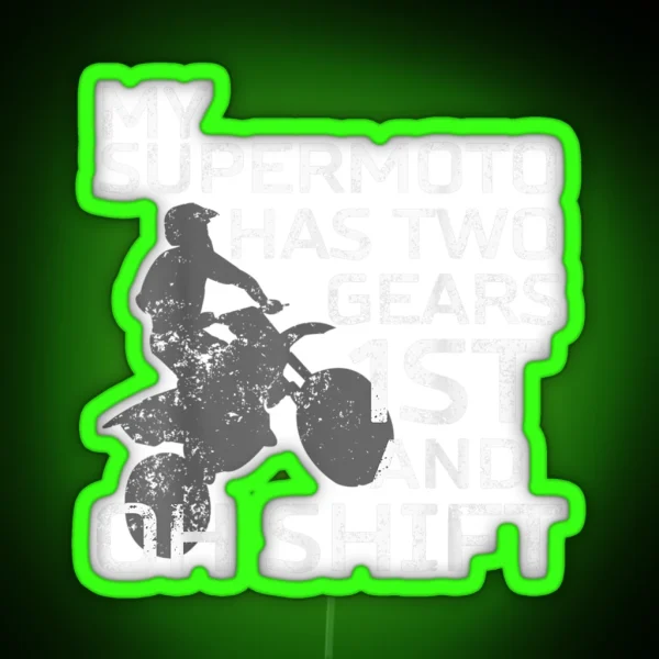 Supermoto For Supermoto Biker RGB Neon Sign