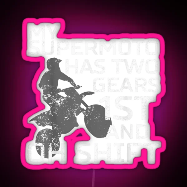 Supermoto For Supermoto Biker RGB Neon Sign