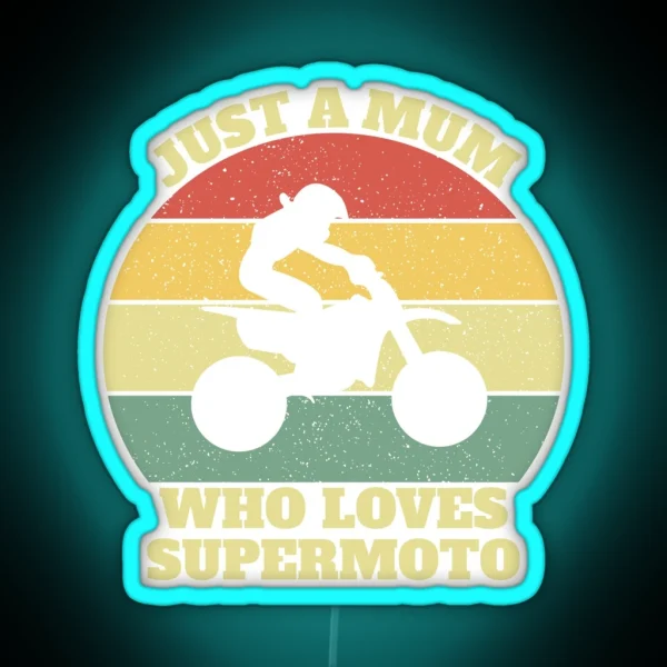 Supermoto Girl RGB Neon Sign