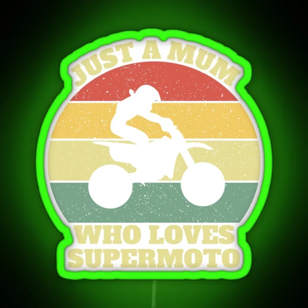 Supermoto Girl RGB Neon Sign