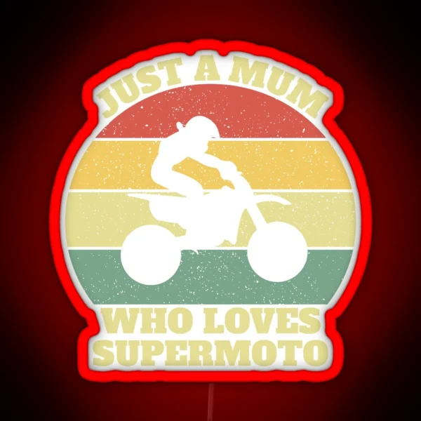 Supermoto Girl RGB Neon Sign