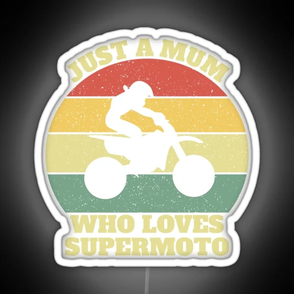 Supermoto Girl RGB Neon Sign