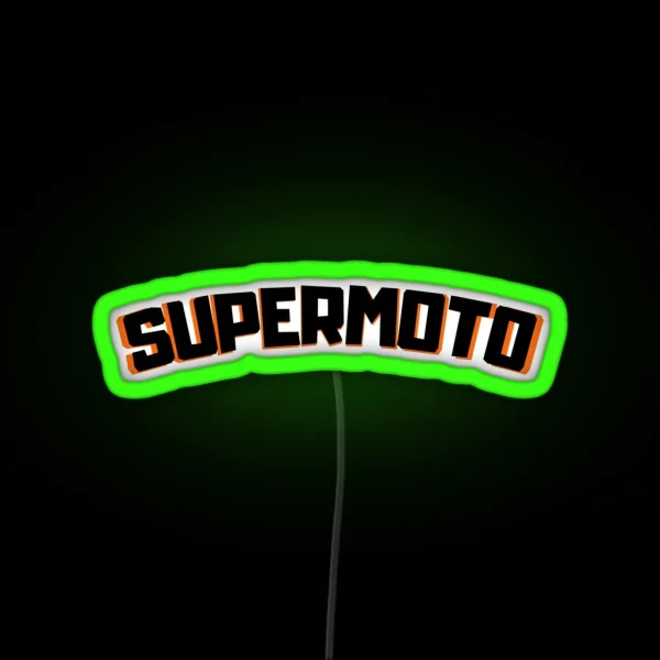 Supermoto Lettering RGB Neon Sign