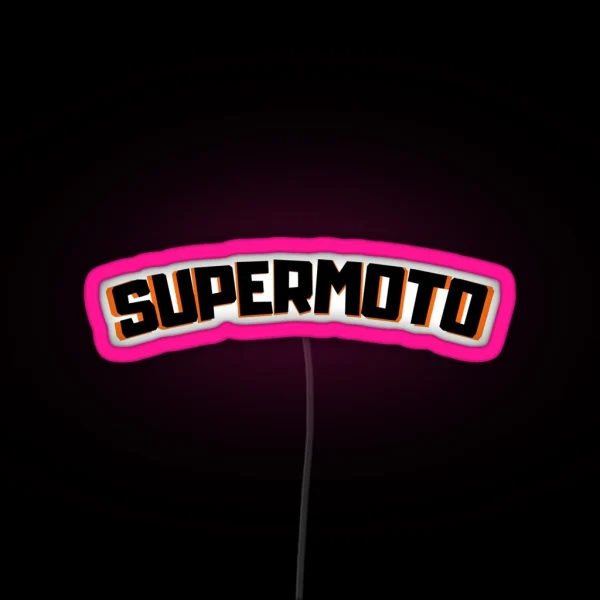 Supermoto Lettering RGB Neon Sign