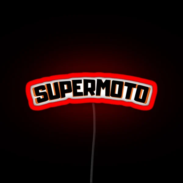 Supermoto Lettering RGB Neon Sign