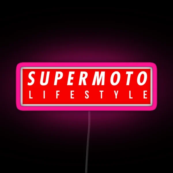 Supermoto Lifestyle RGB Neon Sign