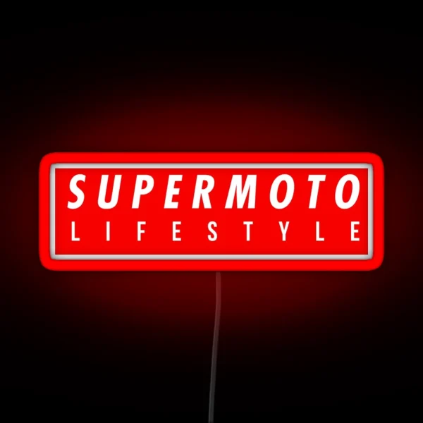 Supermoto Lifestyle RGB Neon Sign