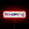 Colorful Supermoto logo with camouflage design in neon RGB hues.