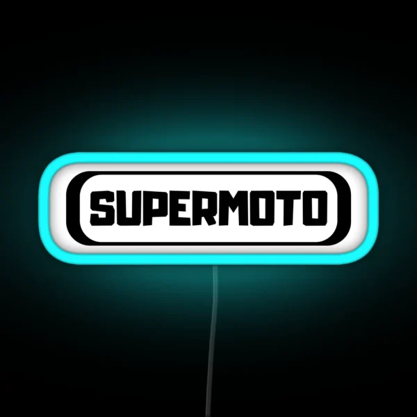 Supermoto Logo RGB Neon Sign