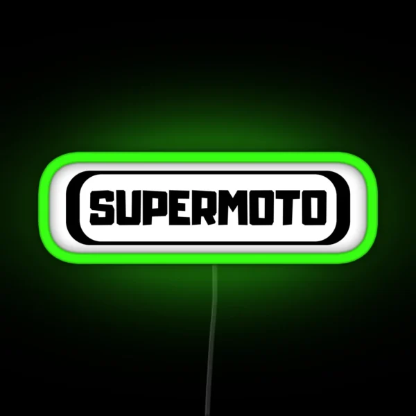 Supermoto Logo RGB Neon Sign