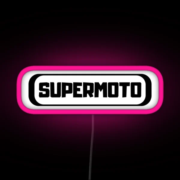 Supermoto Logo RGB Neon Sign