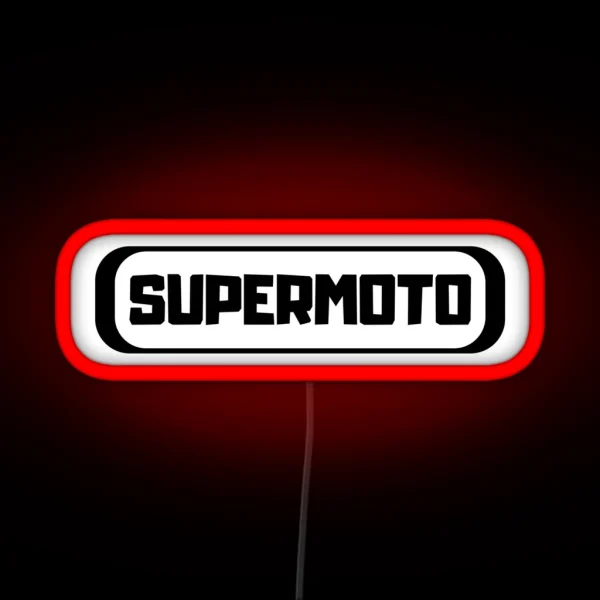 Supermoto Logo RGB Neon Sign