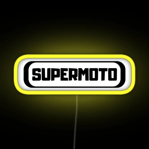 Supermoto Logo RGB Neon Sign
