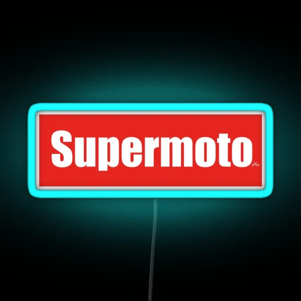 Supermoto Red Logo RGB Neon Sign