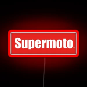 Supermoto Red Logo RGB Neon Sign