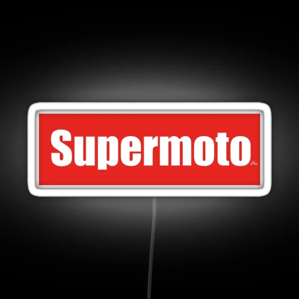 Supermoto Red Logo RGB Neon Sign