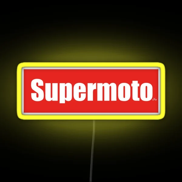Supermoto Red Logo RGB Neon Sign