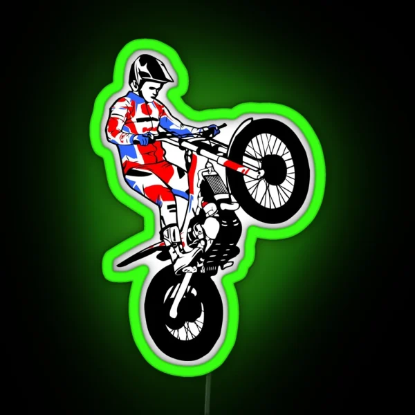 Supermoto Trial RGB Neon Sign