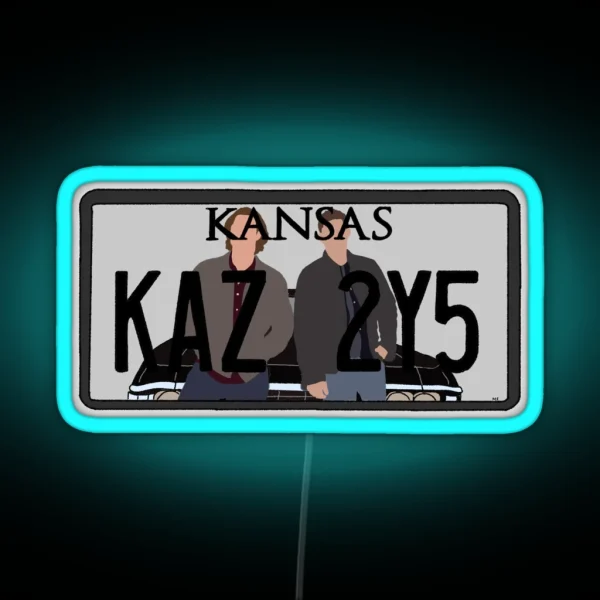 Supernatural Car Plate RGB Neon Sign